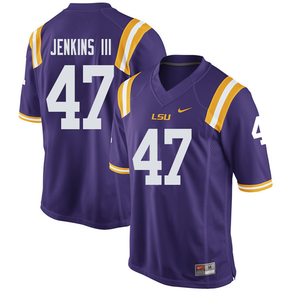 Men #47 Nelson Jenkins III LSU Tigers College Football Jerseys Sale-Purple